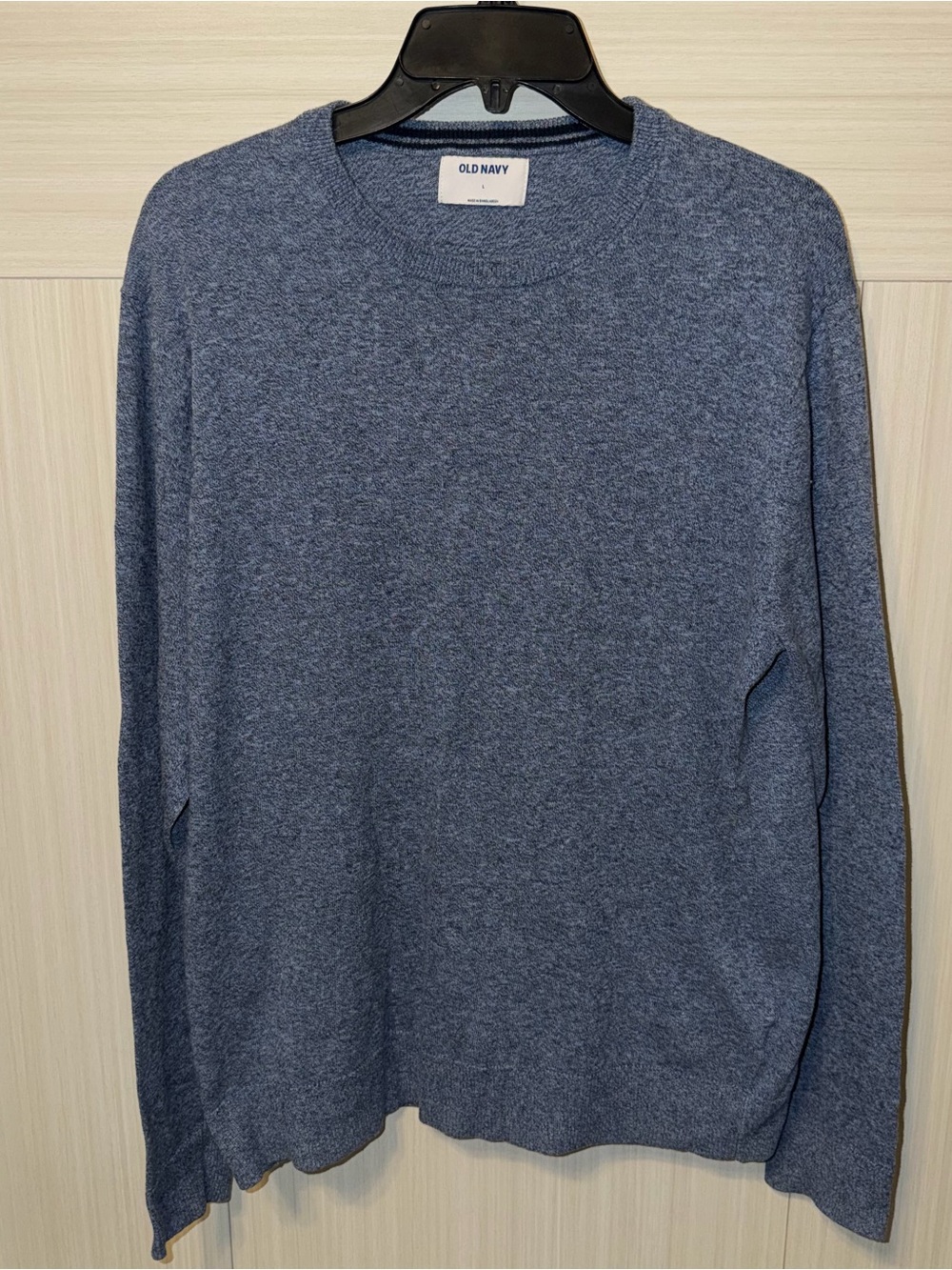 Old Navy Men's Blue Heather Crewneck Sweater